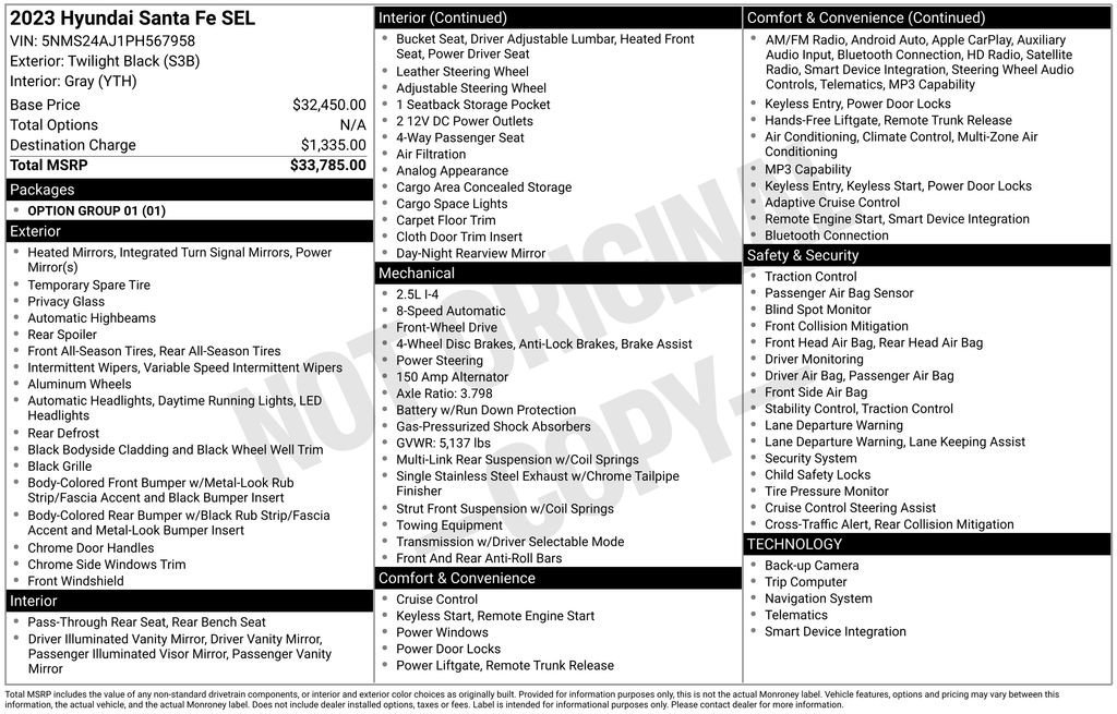Used 2023 Hyundai Santa Fe SEL image 9