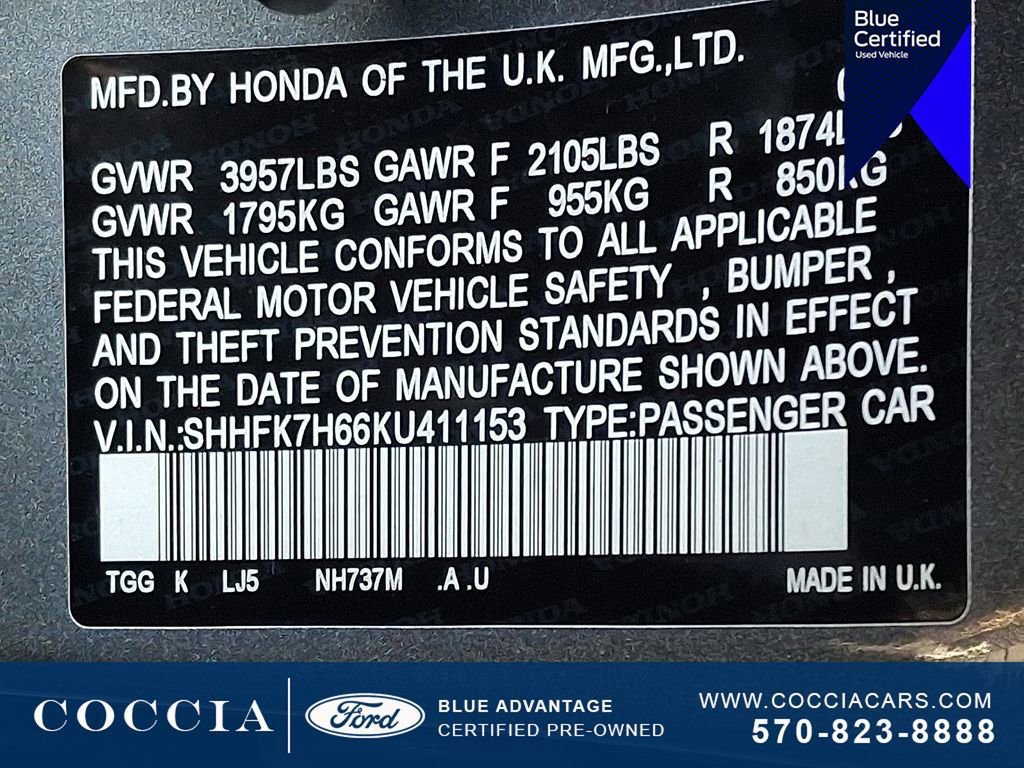 Used 2019 Honda Civic EX image 28