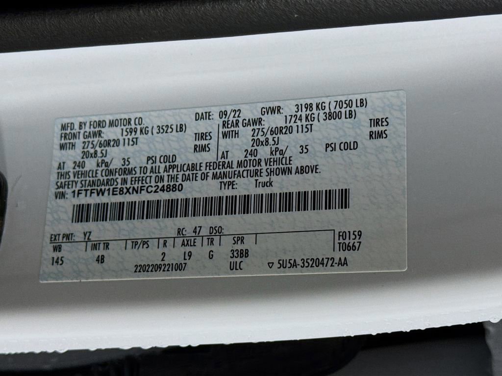 Certified 2022 Ford F150 XLT w/ Equipment Group 302A High image 31