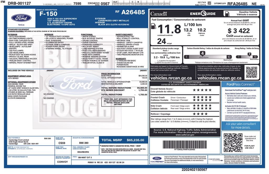 Certified 2024 Ford F150 STX AWD/4WD image 5