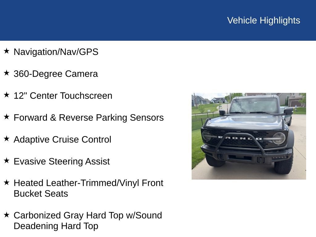 Certified 2022 Ford Bronco Wildtrak AWD/4WD image 3