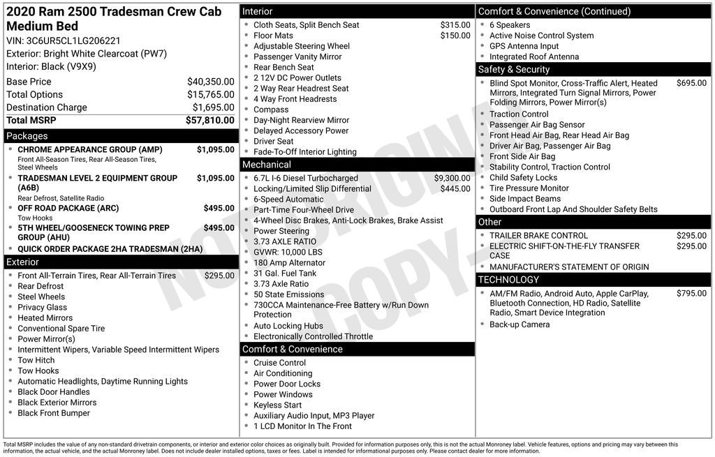 Used 2020 RAM 2500 Tradesman image 32