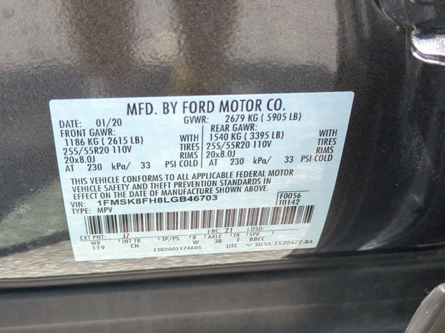 Certified 2020 Ford Explorer Limited AWD/4WD image 40
