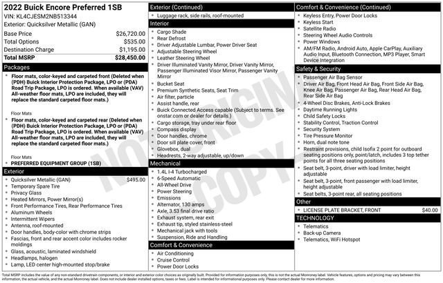 Used 2022 Buick Encore Preferred image 12