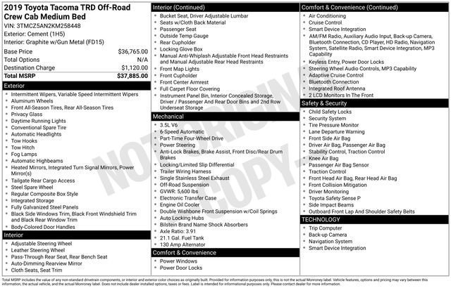 Used 2019 Toyota Tacoma TRD Off-Road AWD/4WD image 9