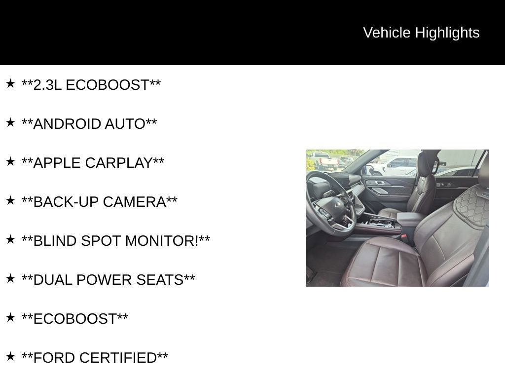 Certified 2025 Ford Explorer Platinum w/ LUX Leather Package AWD/4WD image 6