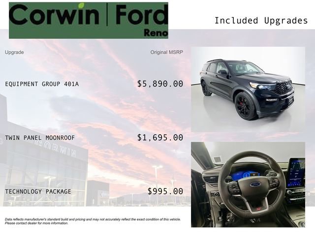 Certified 2024 Ford Explorer ST w/ Equipment Group 401A AWD/4WD image 3