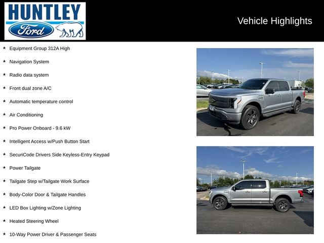Certified 2023 Ford F150 Lightning XLT w/ Equipment Group 312A High AWD/4WD image 2