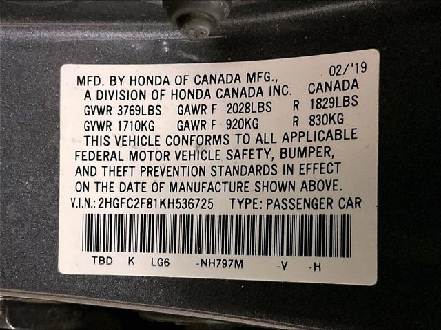 Used 2019 Honda Civic Sport image 32