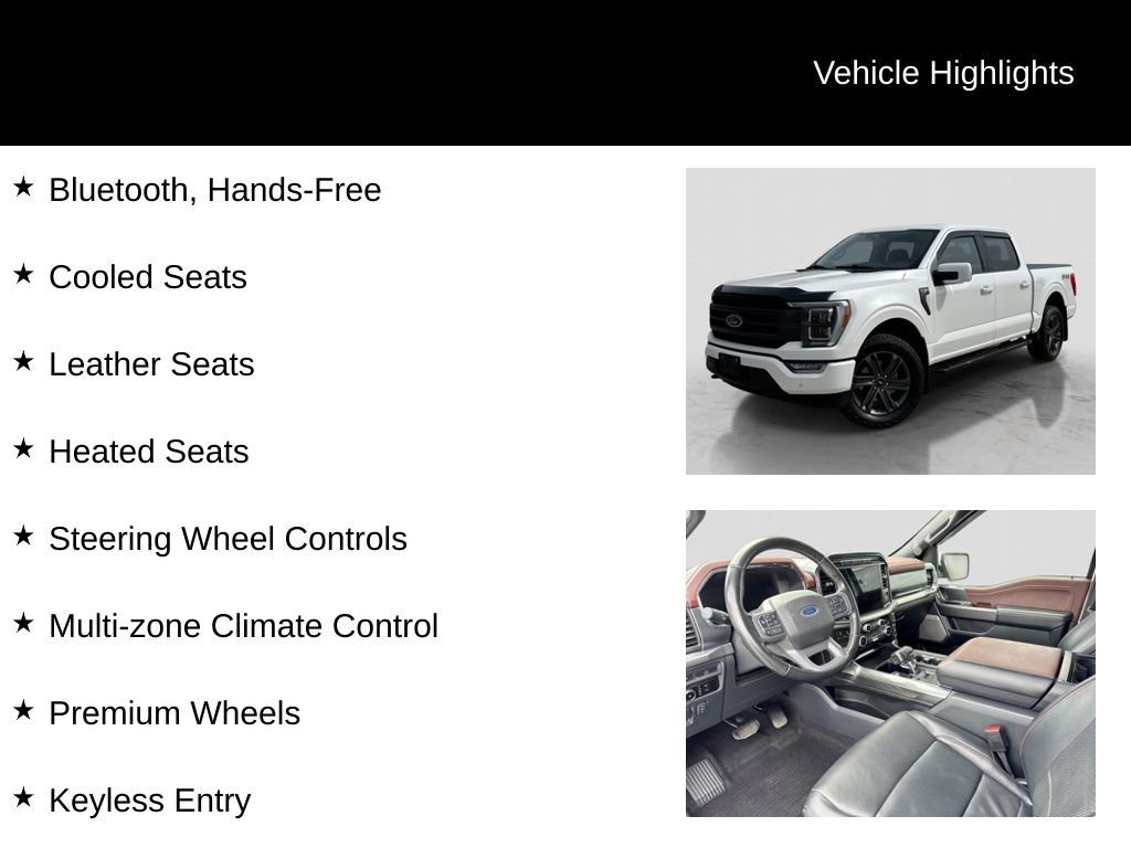 Certified 2023 Ford F150 Lariat w/ Equipment Group 502A High AWD/4WD image 21