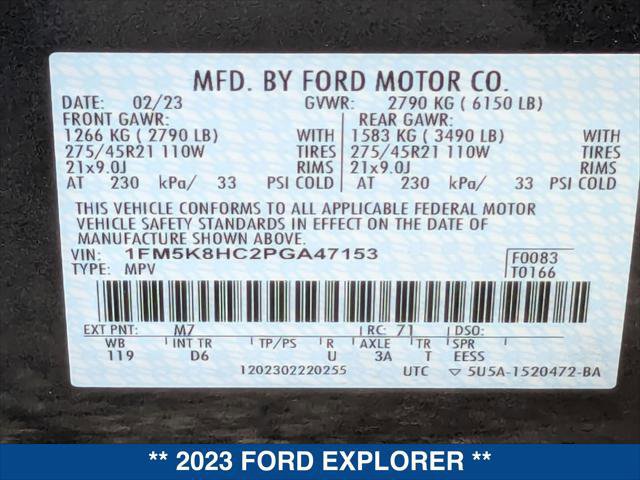 Certified 2023 Ford Explorer Platinum w/ Technology Package AWD/4WD image 25