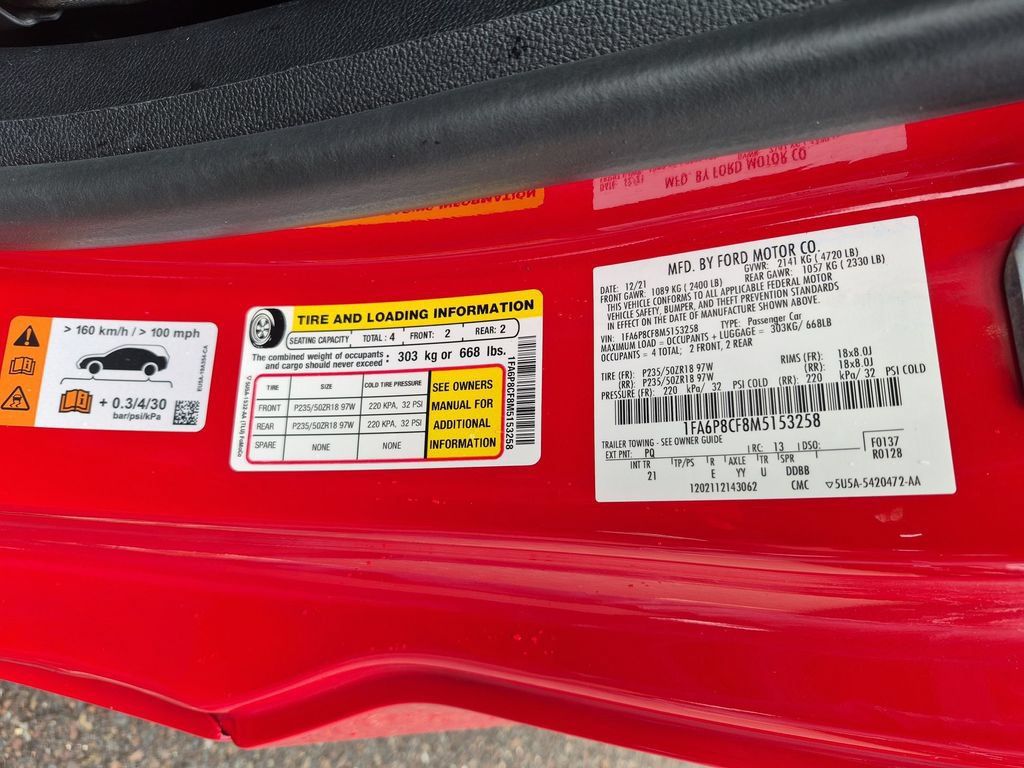 Certified 2021 Ford Mustang GT w/ Equipment Group 301A RWD image 36