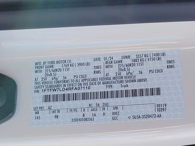 Certified 2024 Ford F150 Platinum w/ Equipment Group 702A High image 19