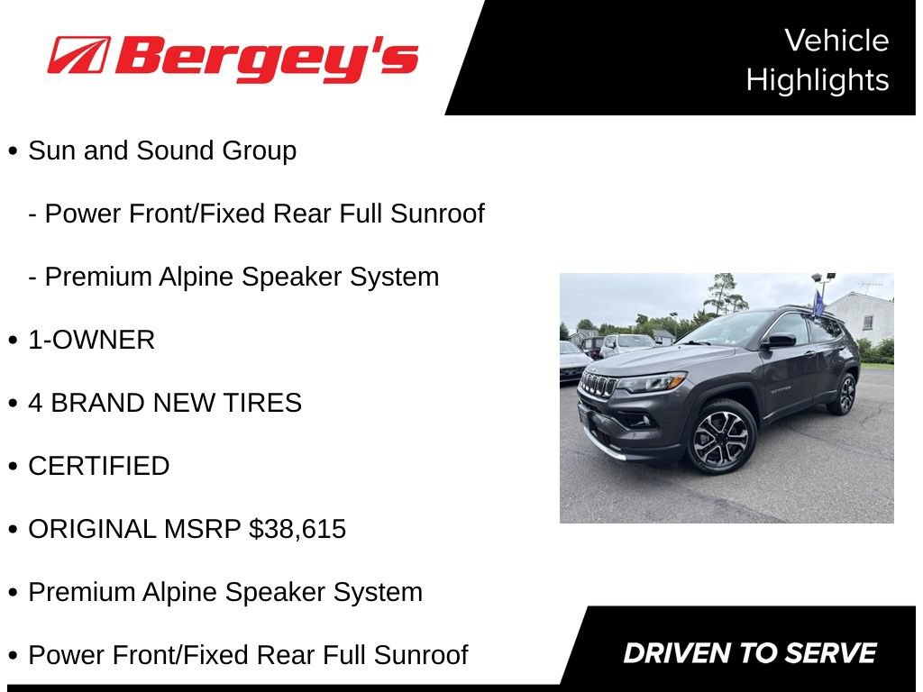 Used 2024 Jeep Compass Limited w/ Sun and Sound Group AWD/4WD image 5