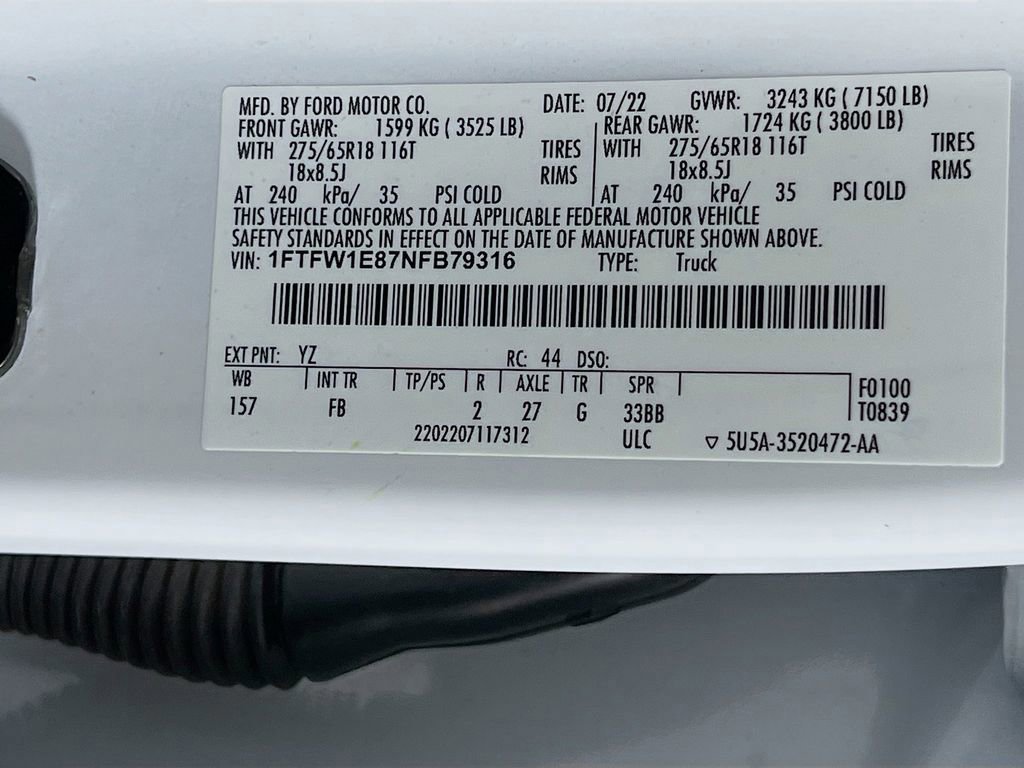 Certified 2022 Ford F150 XLT w/ Equipment Group 302A High image 32