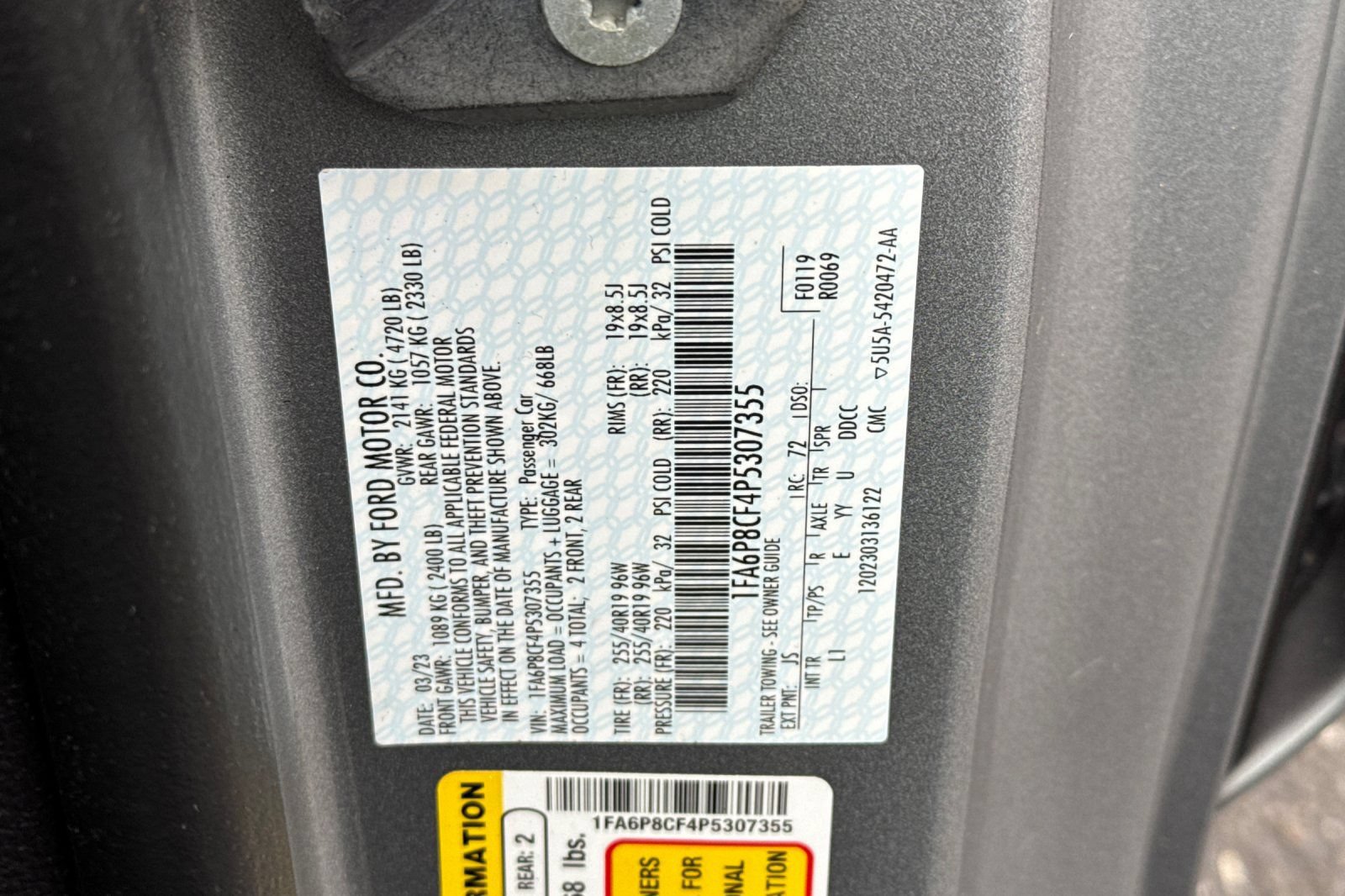 Certified 2023 Ford Mustang GT Premium w/ Equipment Group 401A RWD image 29