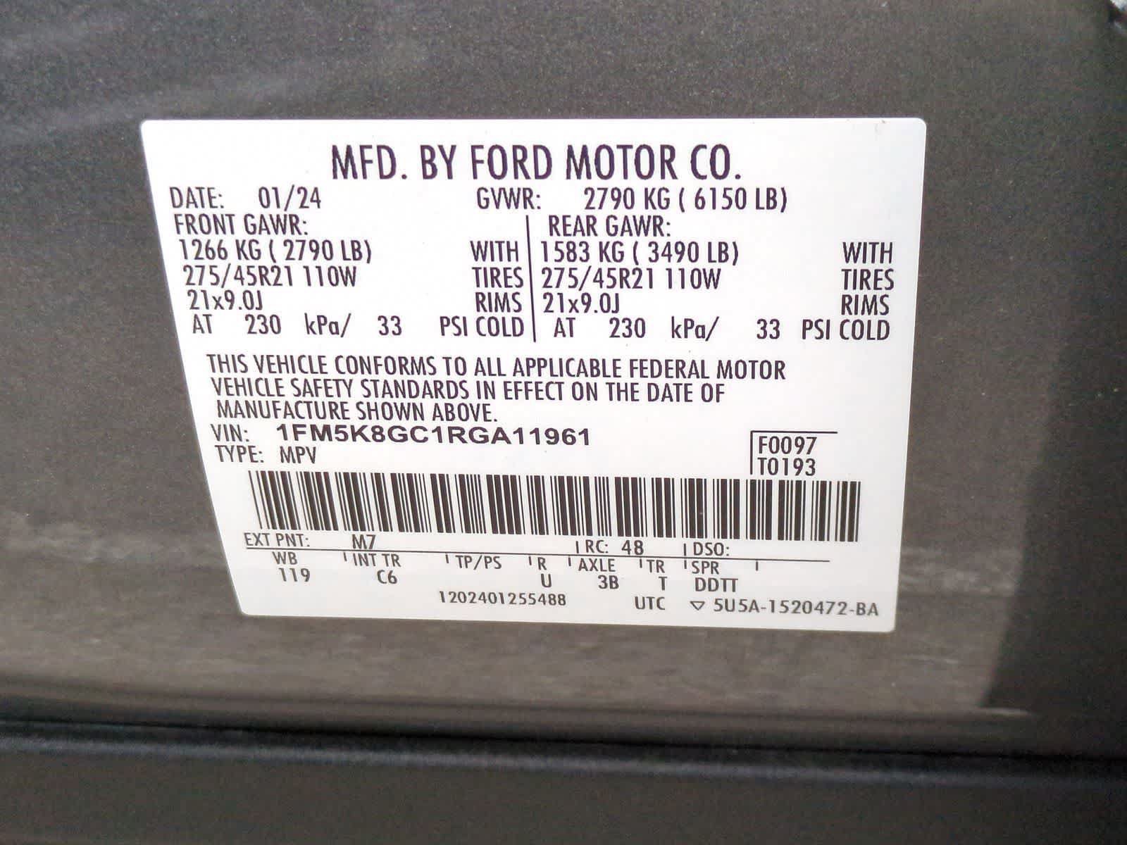 Certified 2024 Ford Explorer ST w/ Equipment Group 401A AWD/4WD image 38