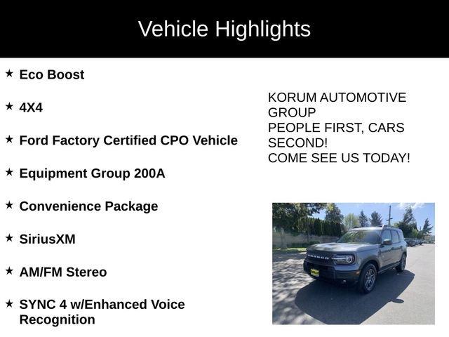Certified 2025 Ford Bronco Sport Big Bend w/ Convenience Package AWD/4WD image 4