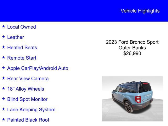 Certified 2023 Ford Bronco Sport Outer Banks image 7