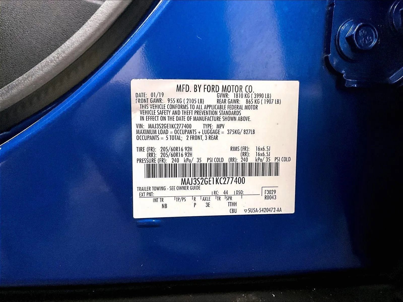 Certified 2019 Ford EcoSport SE image 32