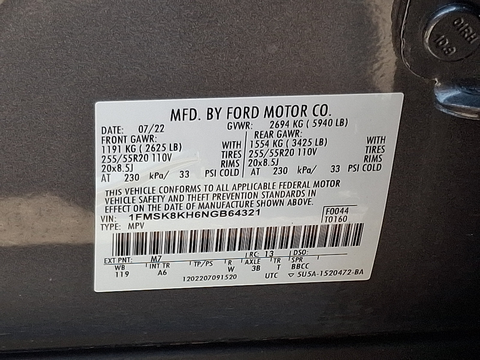 Certified 2022 Ford Explorer ST-Line AWD/4WD image 27