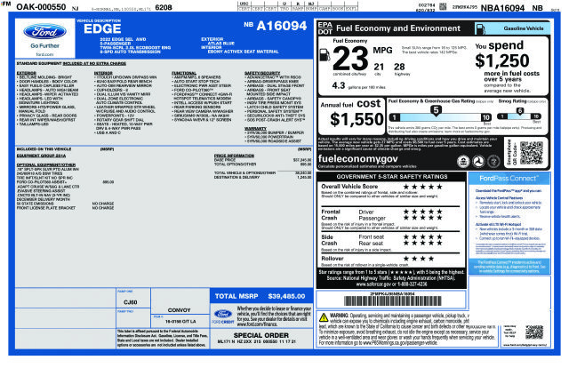 Certified 2022 Ford Edge SEL AWD/4WD image 6