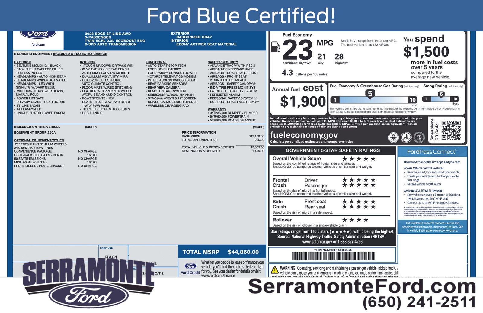 Certified 2023 Ford Edge ST-Line image 16