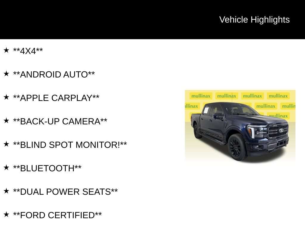 Certified 2025 Ford F150 Lariat w/ Equipment Group 502A High AWD/4WD image 13