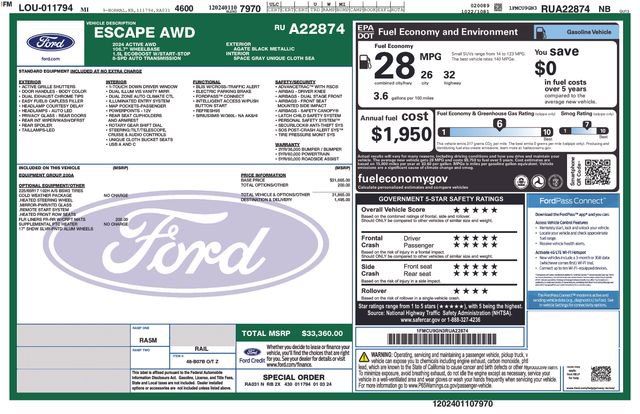 Certified 2024 Ford Escape Active image 10