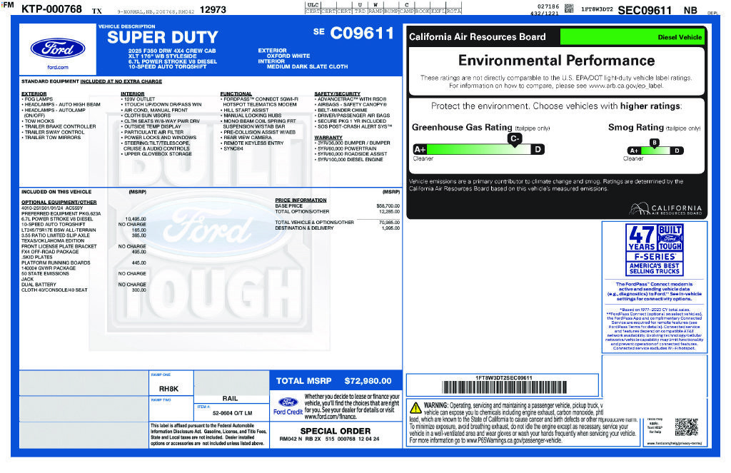 Certified 2025 Ford F350 XLT w/ FX4 Off-Road Package AWD/4WD image 32