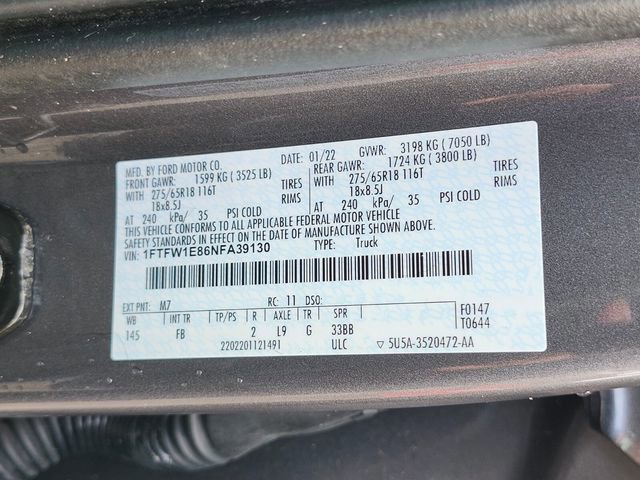 Certified 2022 Ford F150 XLT w/ Equipment Group 302A High image 33