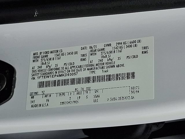 Certified 2021 Ford F150 XLT w/ Equipment Group 302A High AWD/4WD image 29