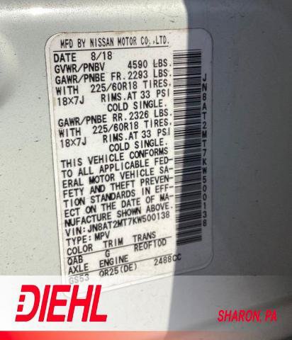 Used 2019 Nissan Rogue SV w/ Premium Package FWD image 31