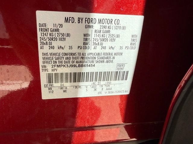 Certified 2020 Ford Edge ST-Line FWD image 48