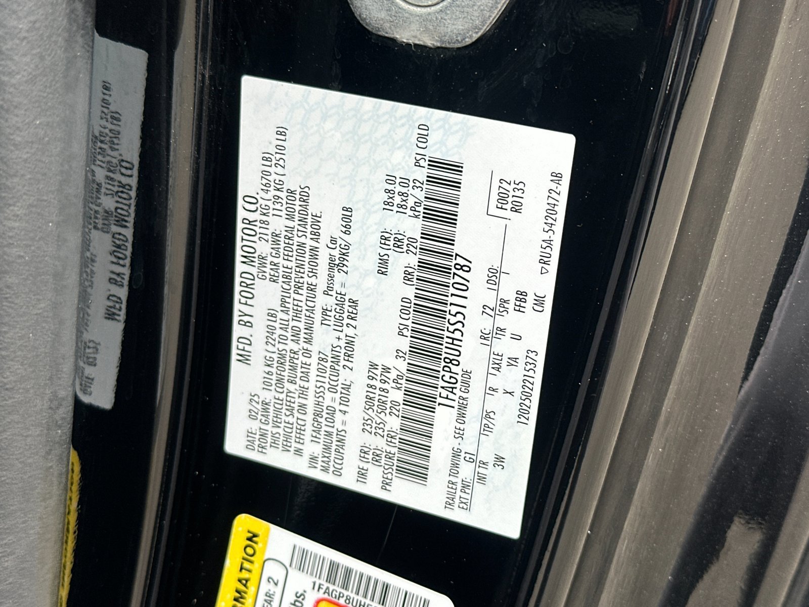 Certified 2025 Ford Mustang Premium RWD image 37