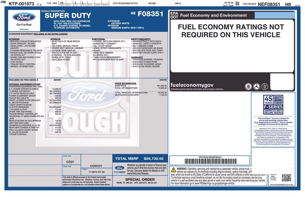 Certified 2022 Ford F250 XL w/ Power Equipment Group RWD image 3