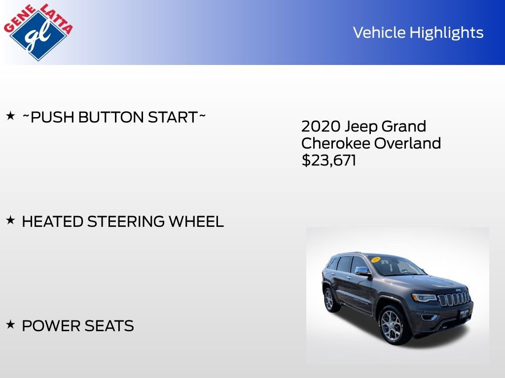 Used 2020 Jeep Grand Cherokee Overland AWD/4WD image 34