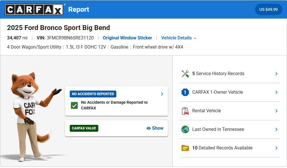 Certified 2025 Ford Bronco Sport Big Bend AWD/4WD image 3