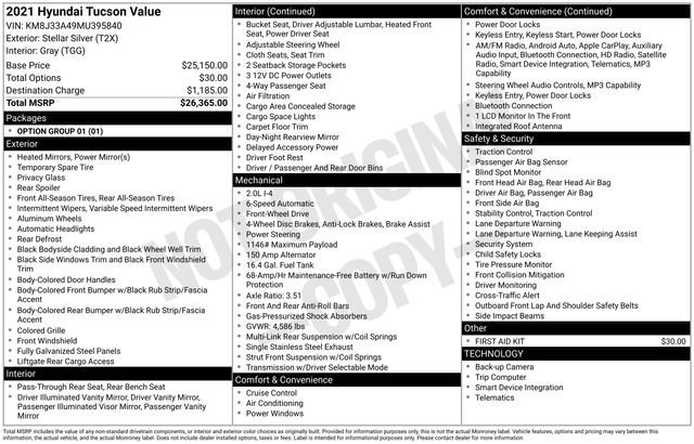 Used 2021 Hyundai Tucson Value image 11