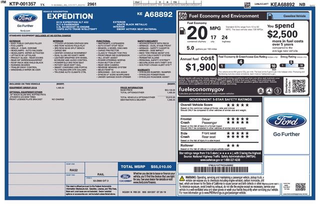 Certified 2019 Ford Expedition XLT w/ Equipment Group 201A RWD image 36