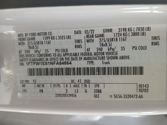 Certified 2022 Ford F150 Lariat w/ Tow Technology Package image 22