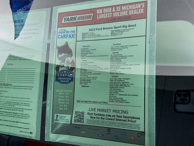 Certified 2023 Ford Bronco Sport Big Bend w/ Convenience Package image 15