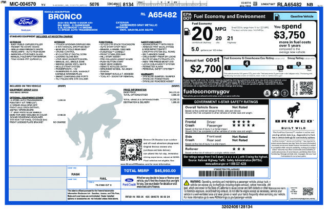 Certified 2024 Ford Bronco Big Bend AWD/4WD image 36