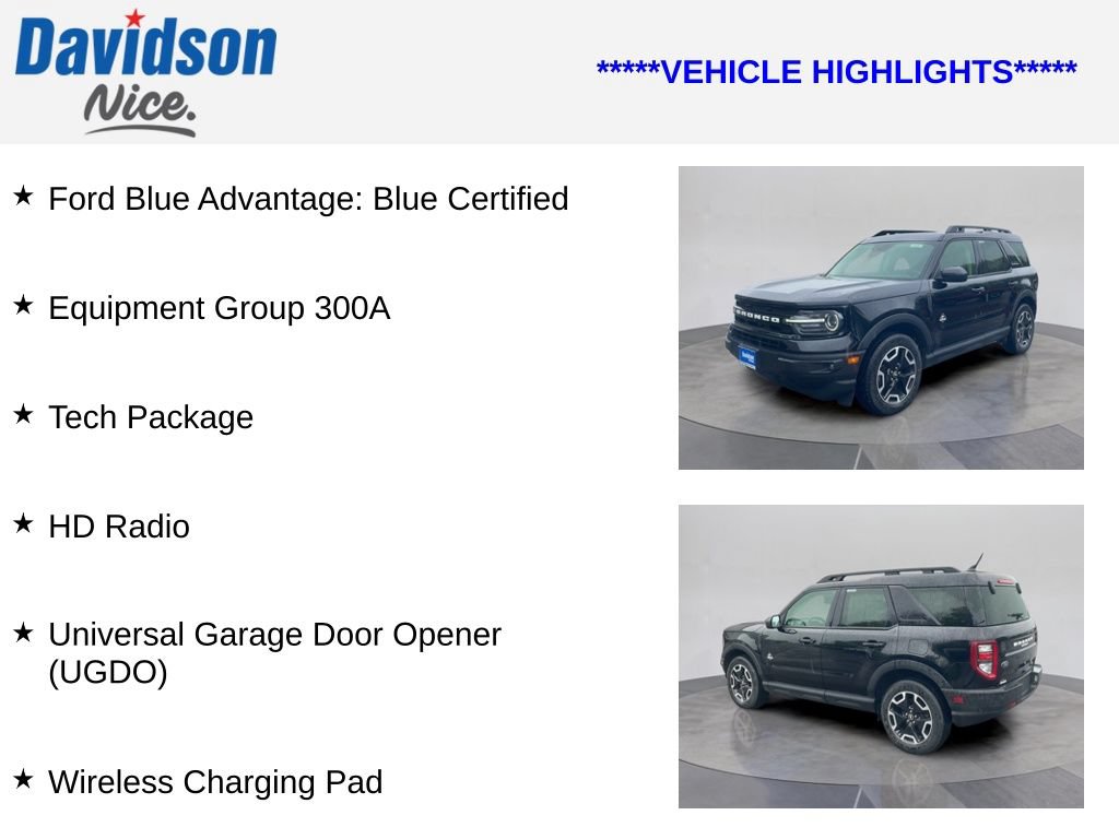 Certified 2023 Ford Bronco Sport Outer Banks w/ Tech Package AWD/4WD image 4