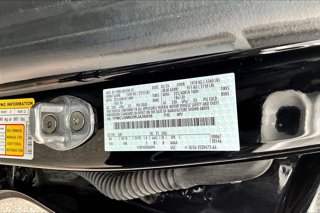 Certified 2024 Ford Escape ST-Line w/ Tech Pack #1 FWD image 21