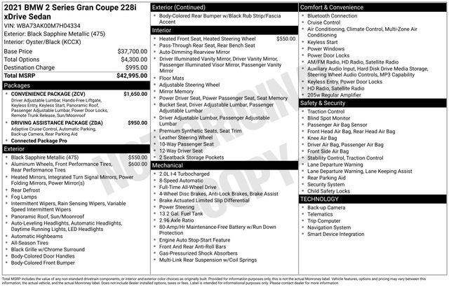 Used 2021 BMW 228i xDrive Gran Coupe w/ Convenience Package image 2