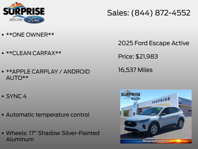 Certified 2025 Ford Escape Active FWD image 7