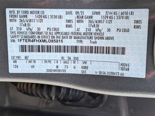 Certified 2021 Ford Ranger XLT w/ Equipment Group 302A High AWD/4WD image 29