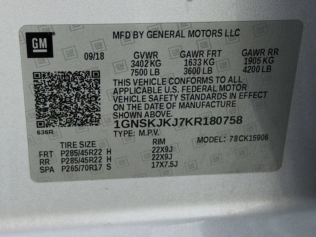 Used 2019 Chevrolet Suburban Premier w/ Premier Plus Edition AWD/4WD image 37