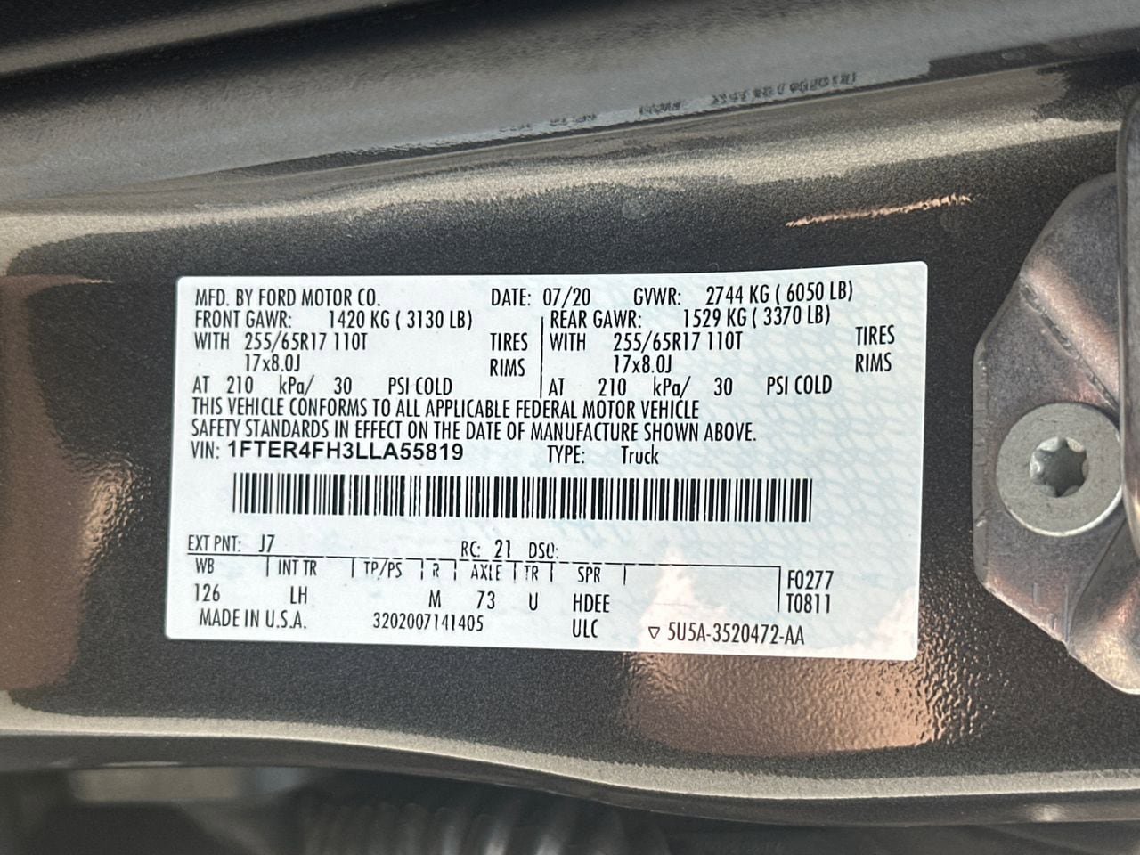 Certified 2020 Ford Ranger XLT w/ Equipment Group 301A Mid AWD/4WD image 32